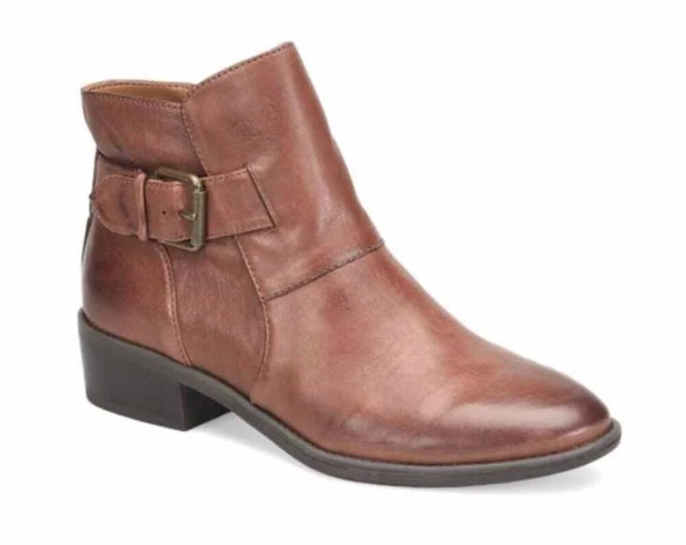 Comfortiva Cardee Booties 9 Brown NWT Leather Ankle Booties Comfort Western Boho